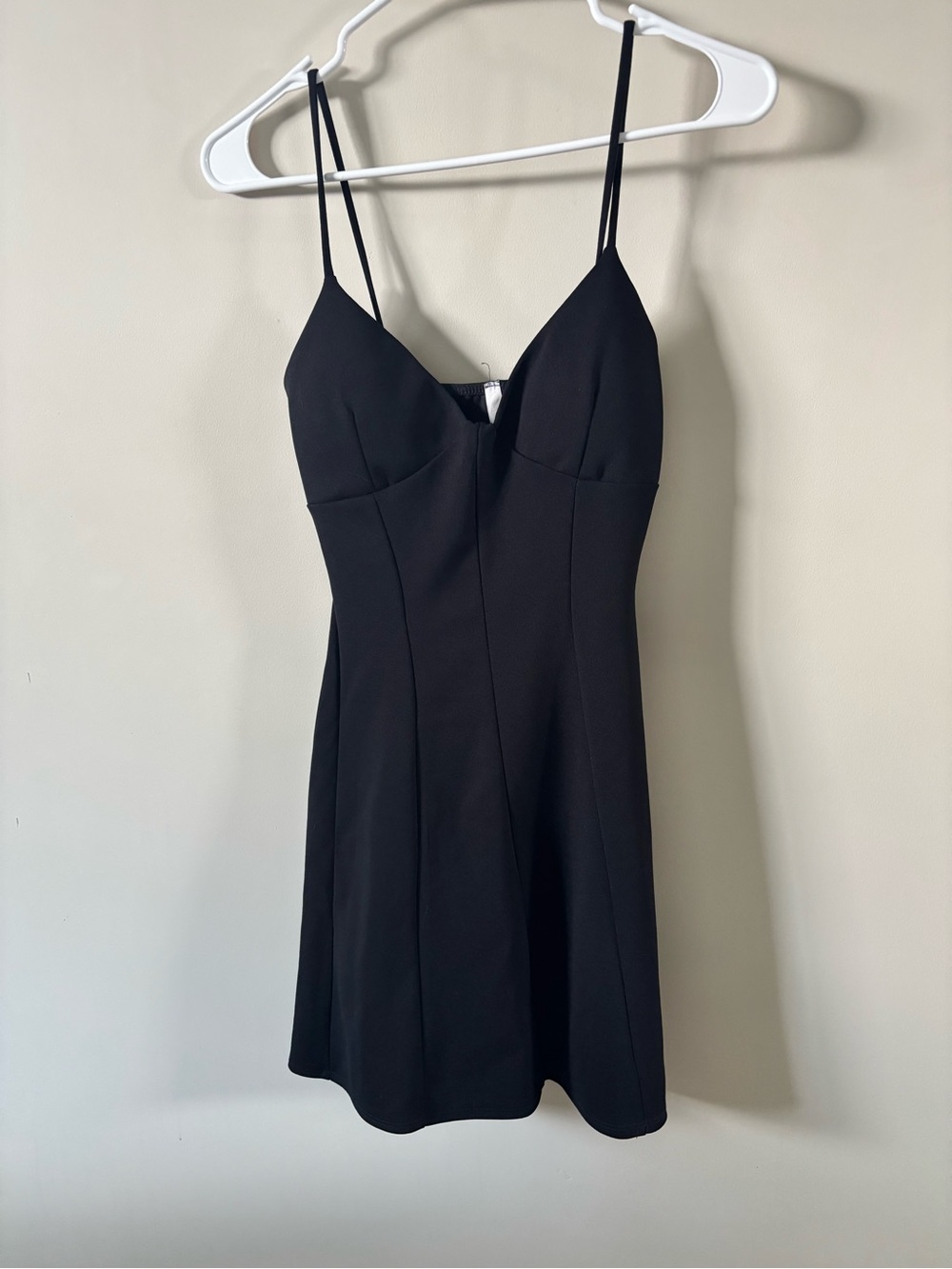 Black Midi Slip Dress with Spaghetti Straps